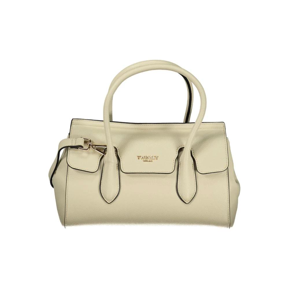 Sac fourre-tout pour femme Twinset beige en polyuréthane