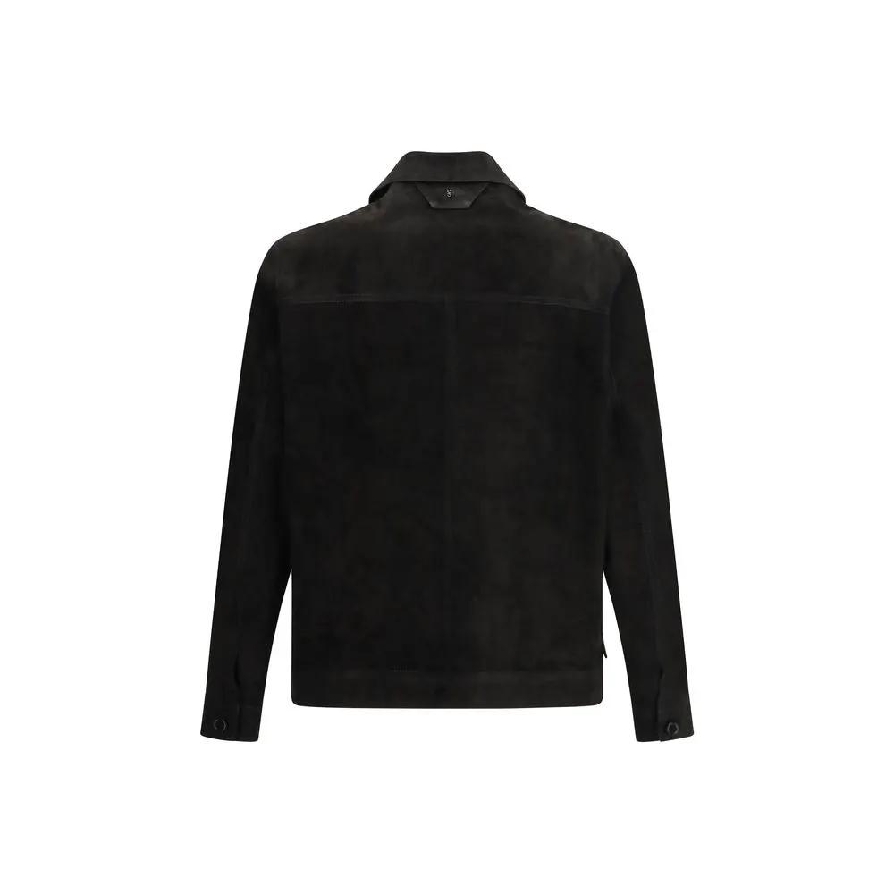 Salvatore Santoro Black Calf Leather Bos Taurus Clothing