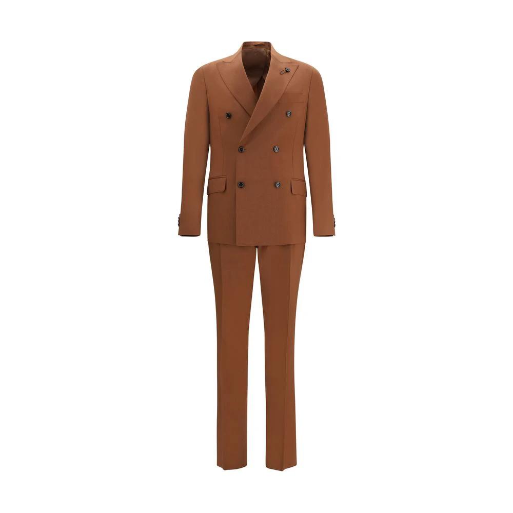 Lardini Brown Cotton Two-Piece Suit by Lardini