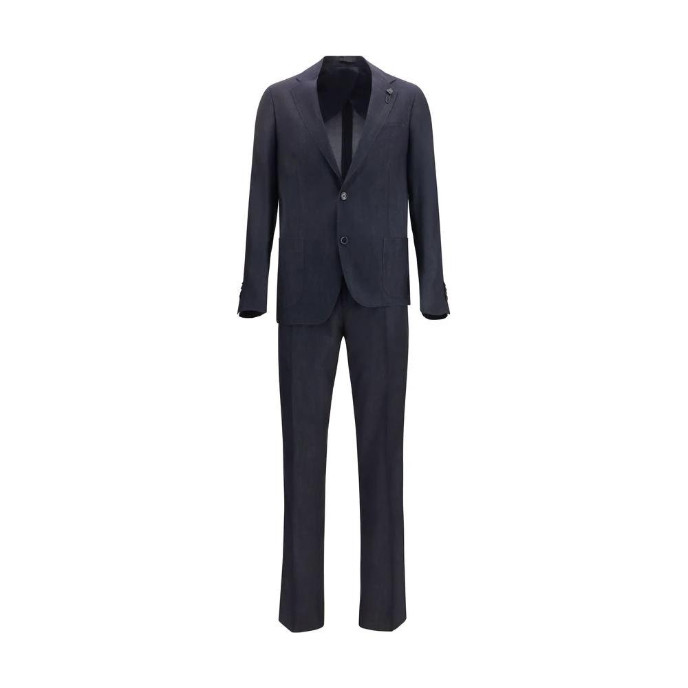 Lardini Blue Cotton Two-Piece Suit by Lardini