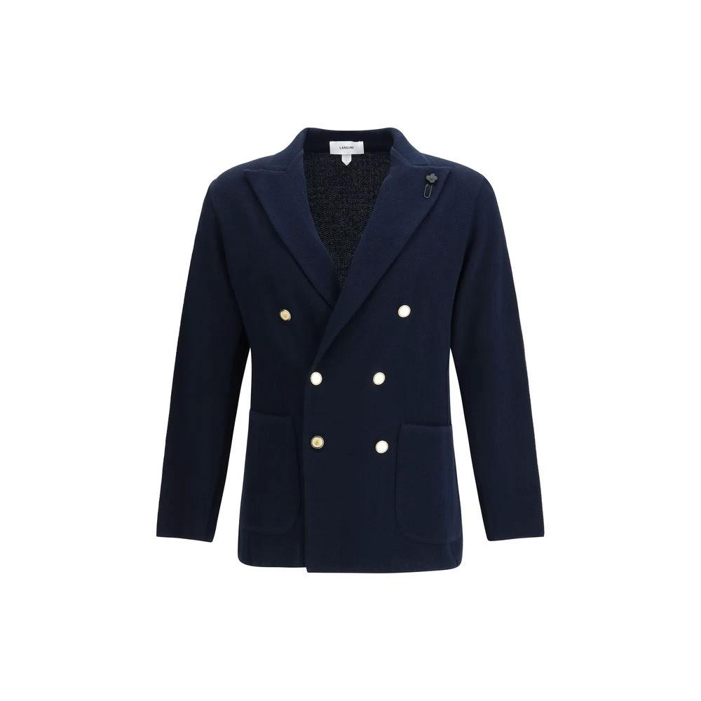 Lardini Blue Cotton Blazer by Lardini