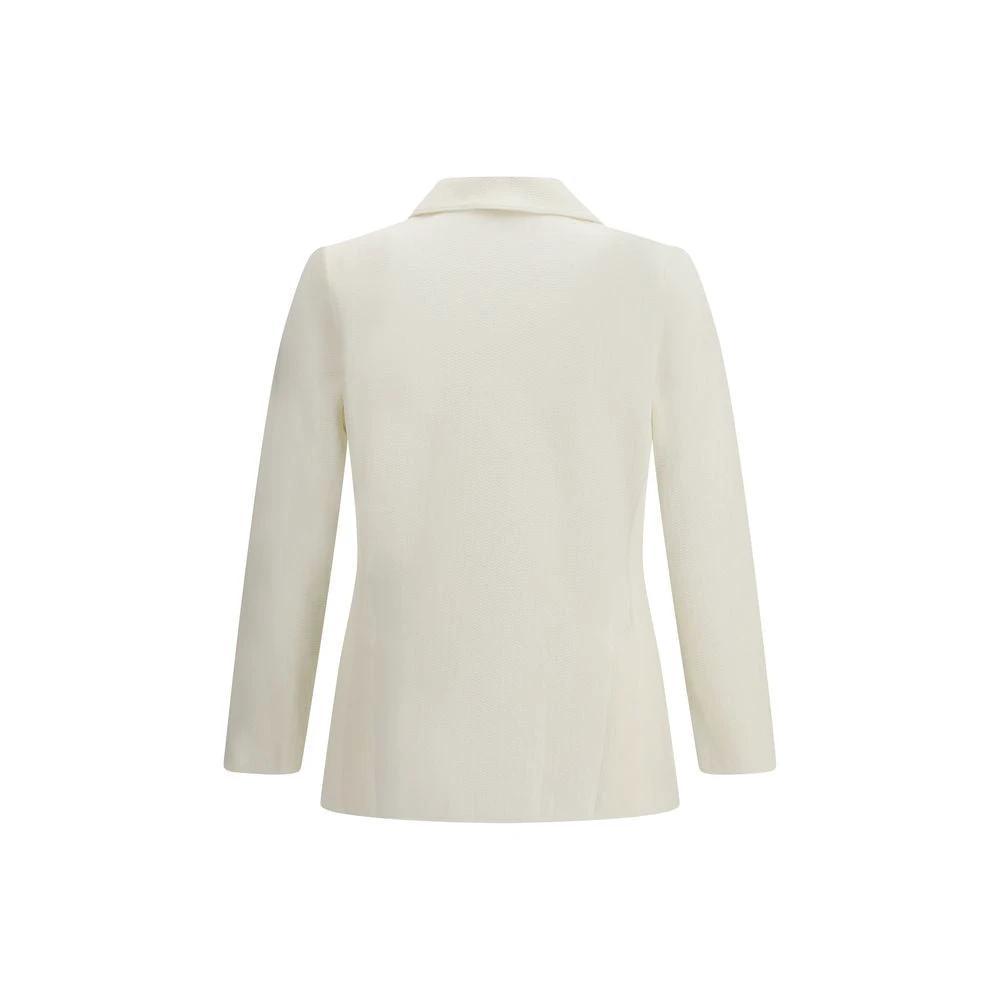 Lardini White Cotton Blazer by Lardini