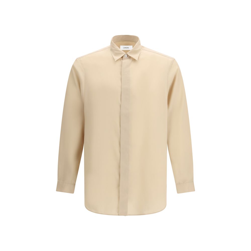 Lardini Beige Tencel Dress Shirt