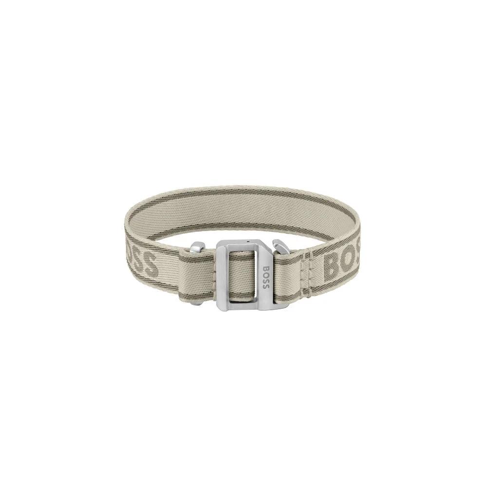 Hugo Boss Beige Fabric Bracelet by Hugo Boss