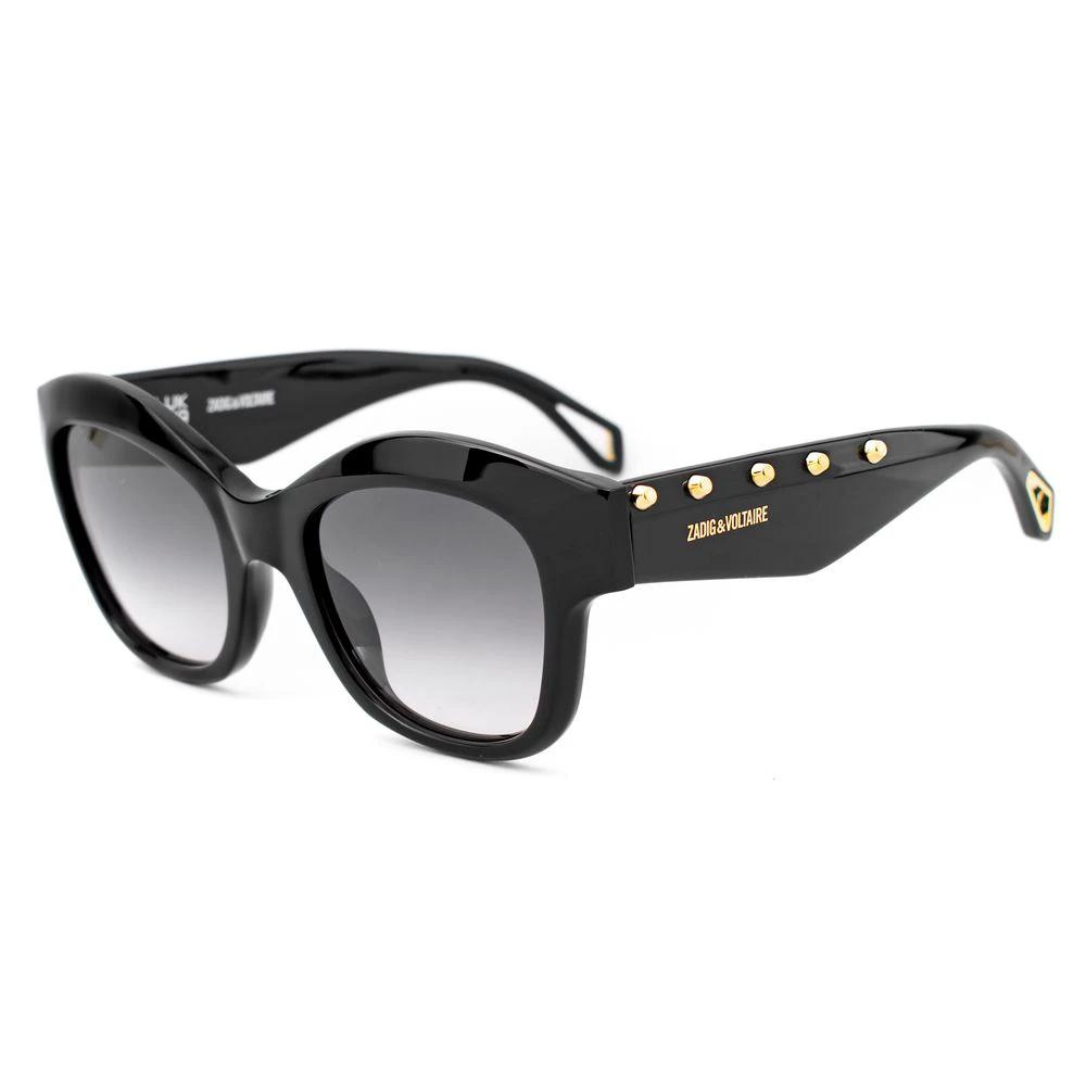 Lunettes de soleil en acétate noir Zadig &amp; Voltaire