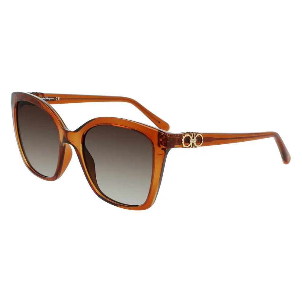 Lunettes de soleil Ferragamo marron injectées