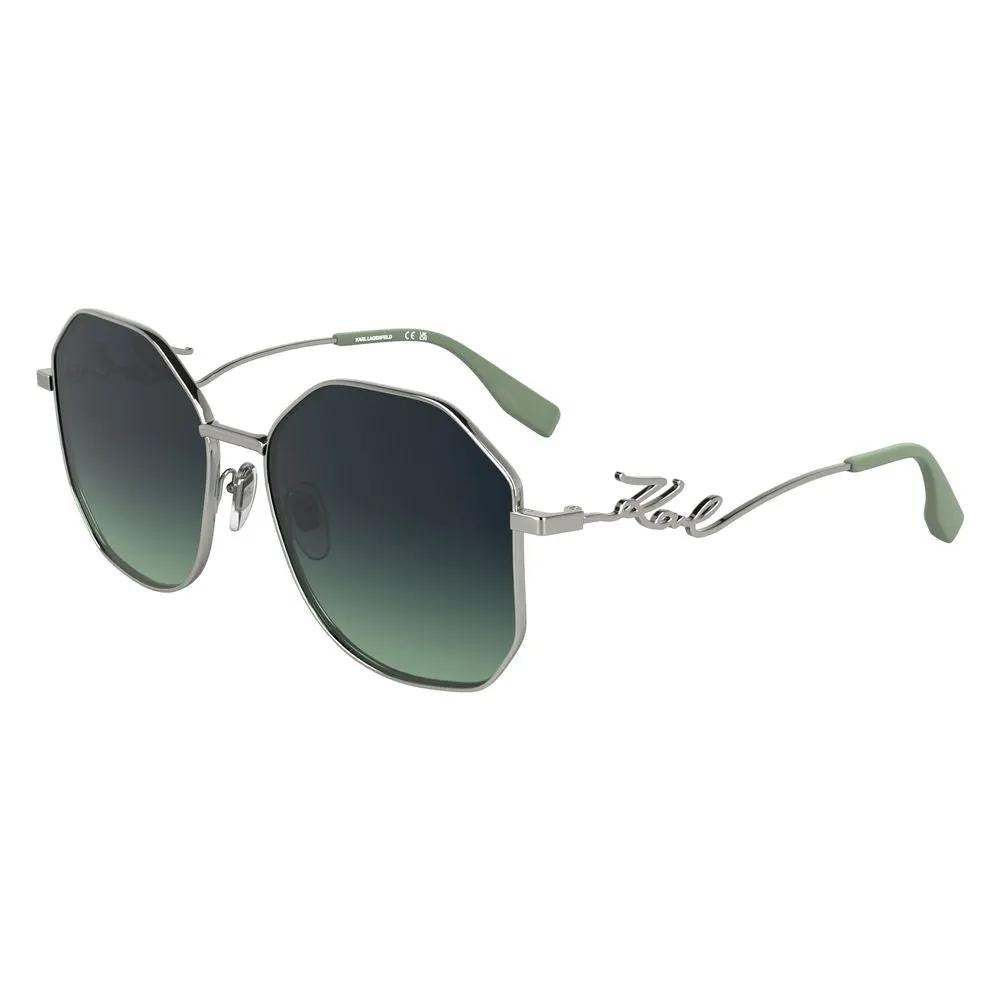 Lunettes de soleil en métal gris Karl Lagerfeld