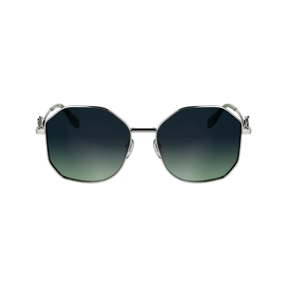 Lunettes de soleil en métal gris Karl Lagerfeld