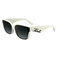 Lunettes de soleil en acétate blanc Karl Lagerfeld