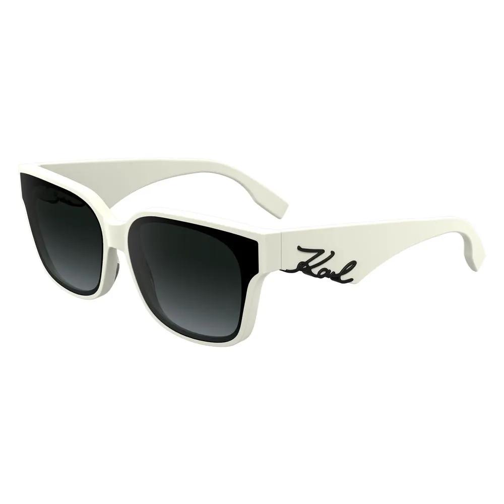 Lunettes de soleil en acétate blanc Karl Lagerfeld