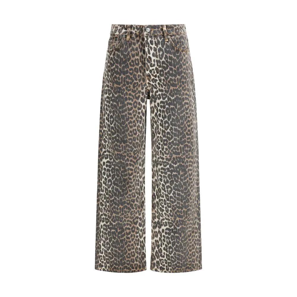Ganni Multicolor Cotton Relaxed Fit Jeans
