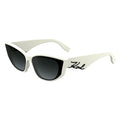 Lunettes de soleil en acétate blanc Karl Lagerfeld