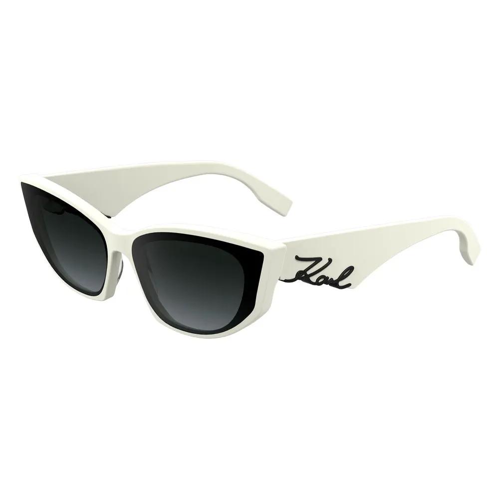 Lunettes de soleil en acétate blanc Karl Lagerfeld