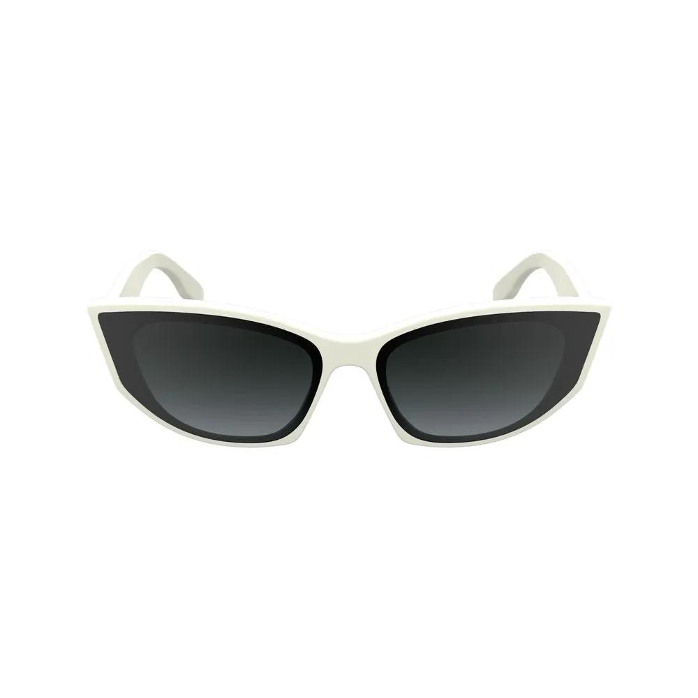 Lunettes de soleil en acétate blanc Karl Lagerfeld