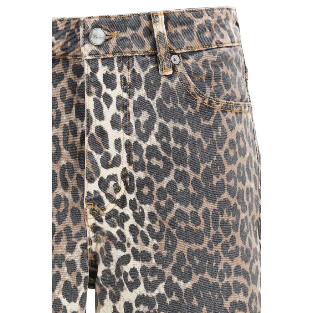 Jean Ganni multicolore en coton coupe décontractée