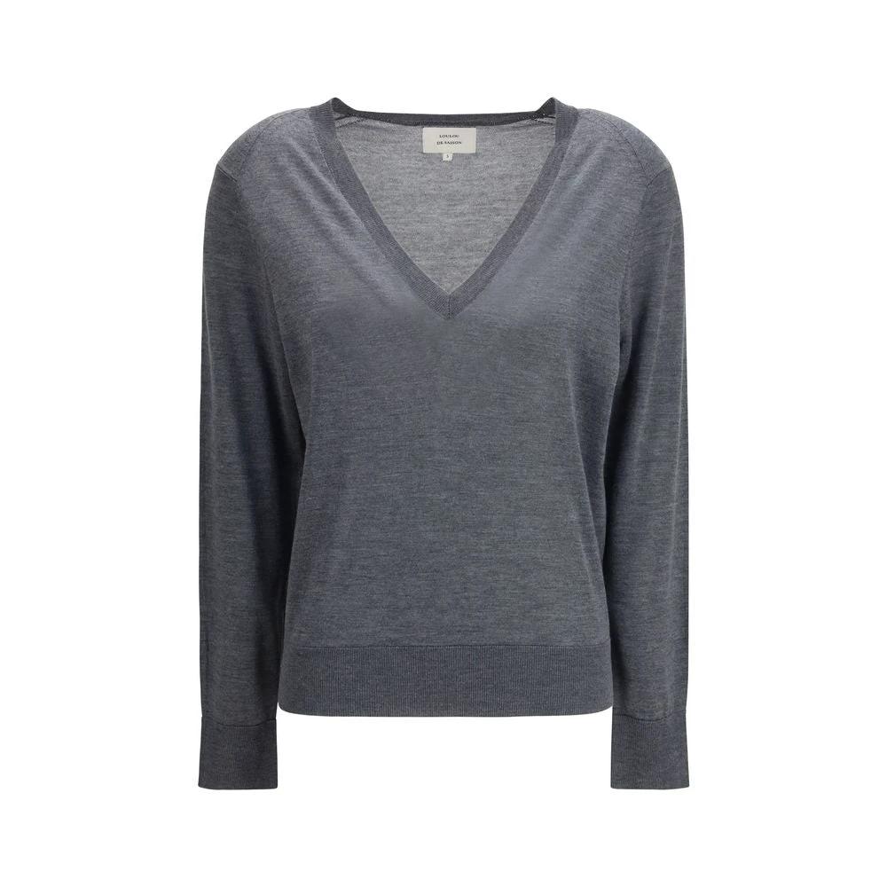 Loulou De Saison Gray Cashmere Cashmere Sweater by Loulou De Saison