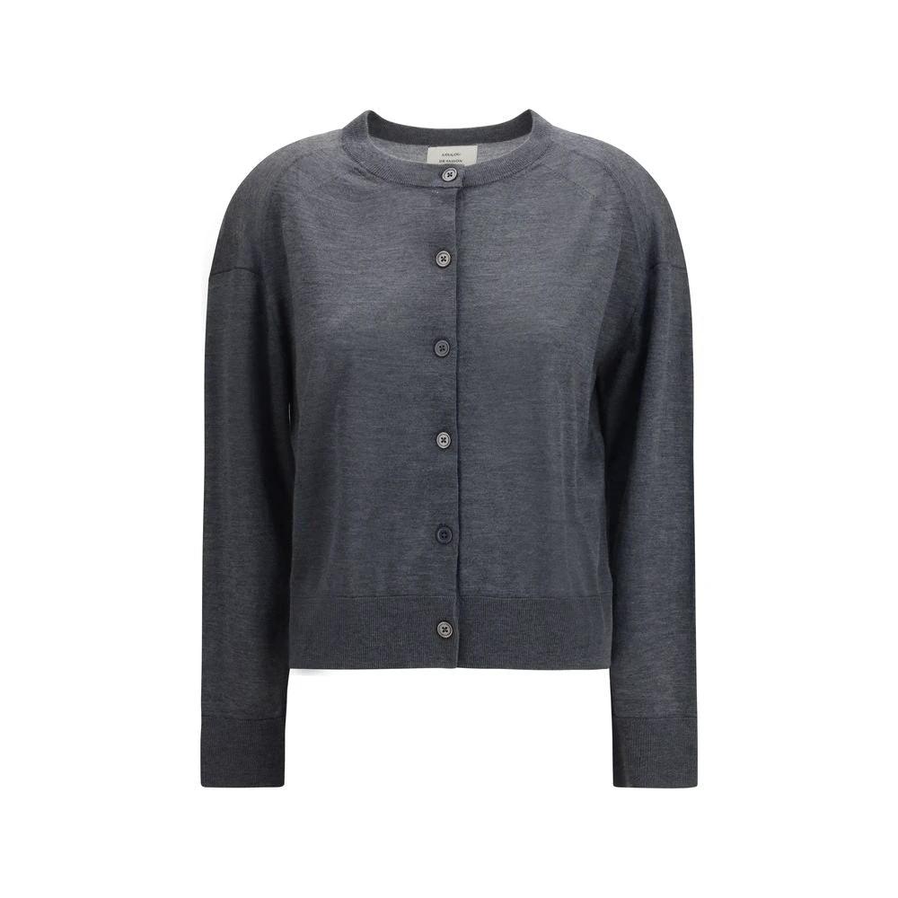 Loulou De Saison Gray Cashmere Cardigan by Loulou De Saison