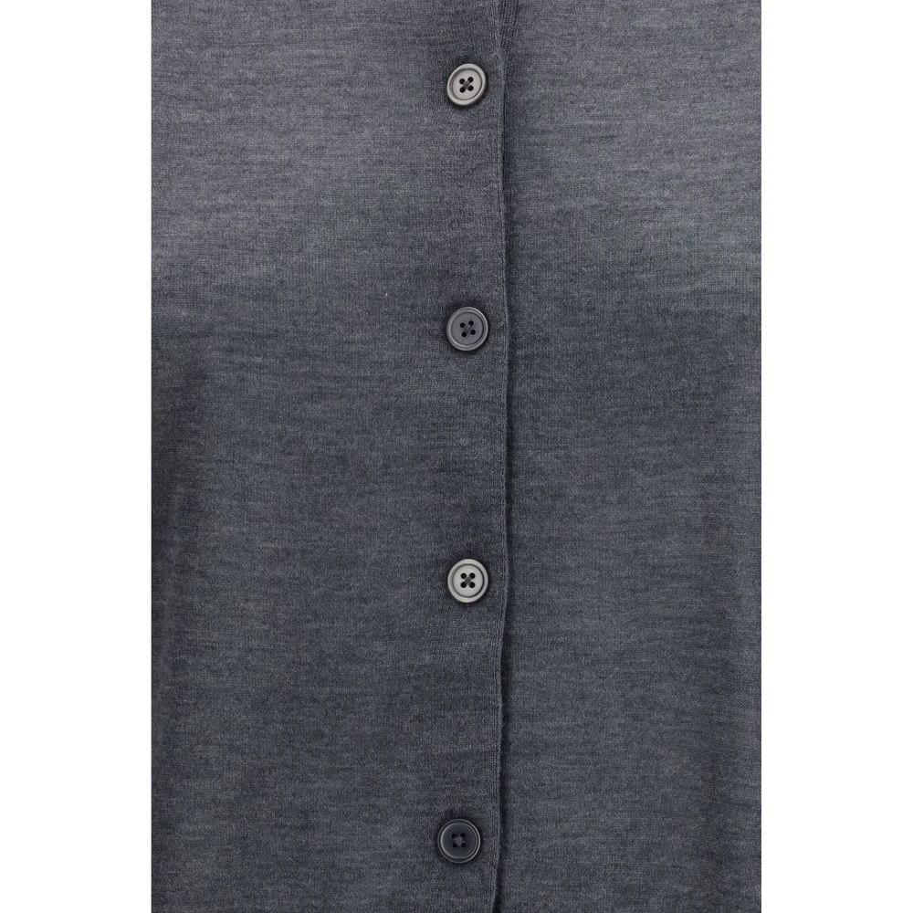 Loulou De Saison Gray Cashmere Cardigan by Loulou De Saison