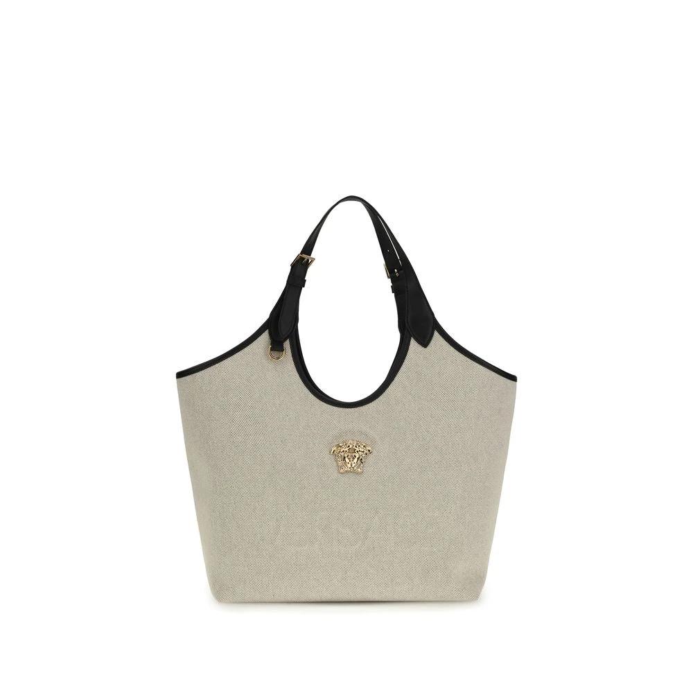 Sac bandoulière Versace en coton beige