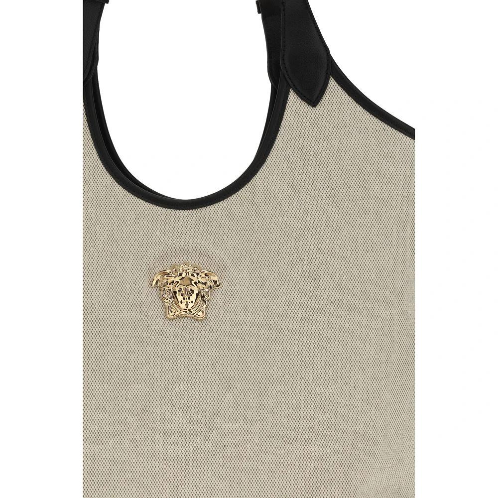 Sac bandoulière Versace en coton beige