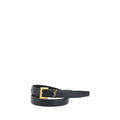 Ceinture fine Saint Laurent Bos Taurus en cuir de veau noir