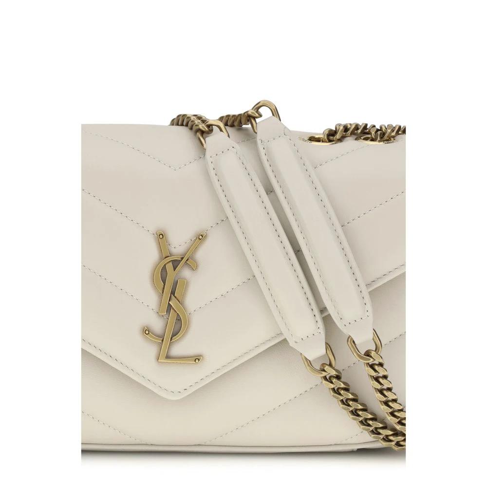 Saint Laurent Beige Lamb Ovis Aries Aries Shoulder Bag by Saint Laurent