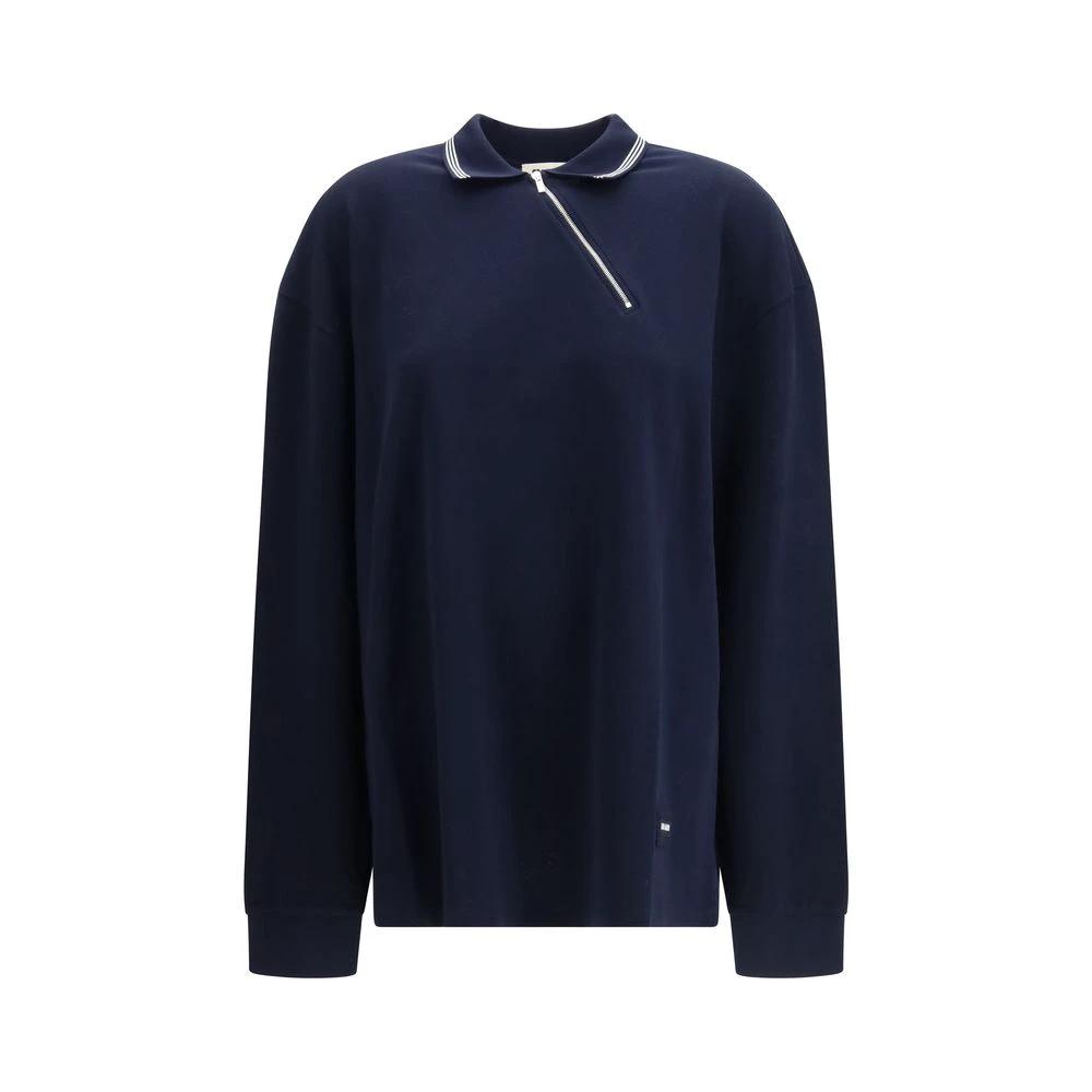 Polo bleu en coton Miu Miu