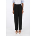 Pantalon noir taille haute femme – Tory Burch double plis élégant