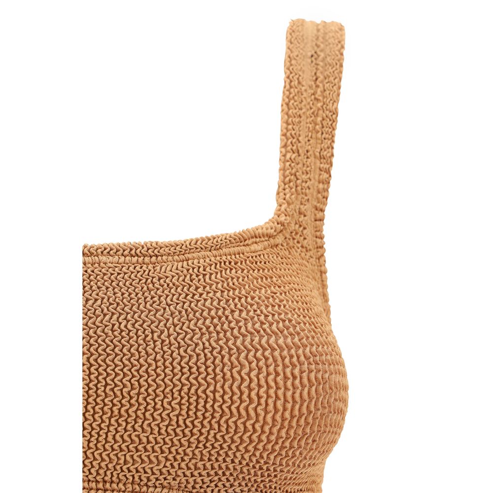 Maillot de bain une pièce en polyamide marron Hunza G