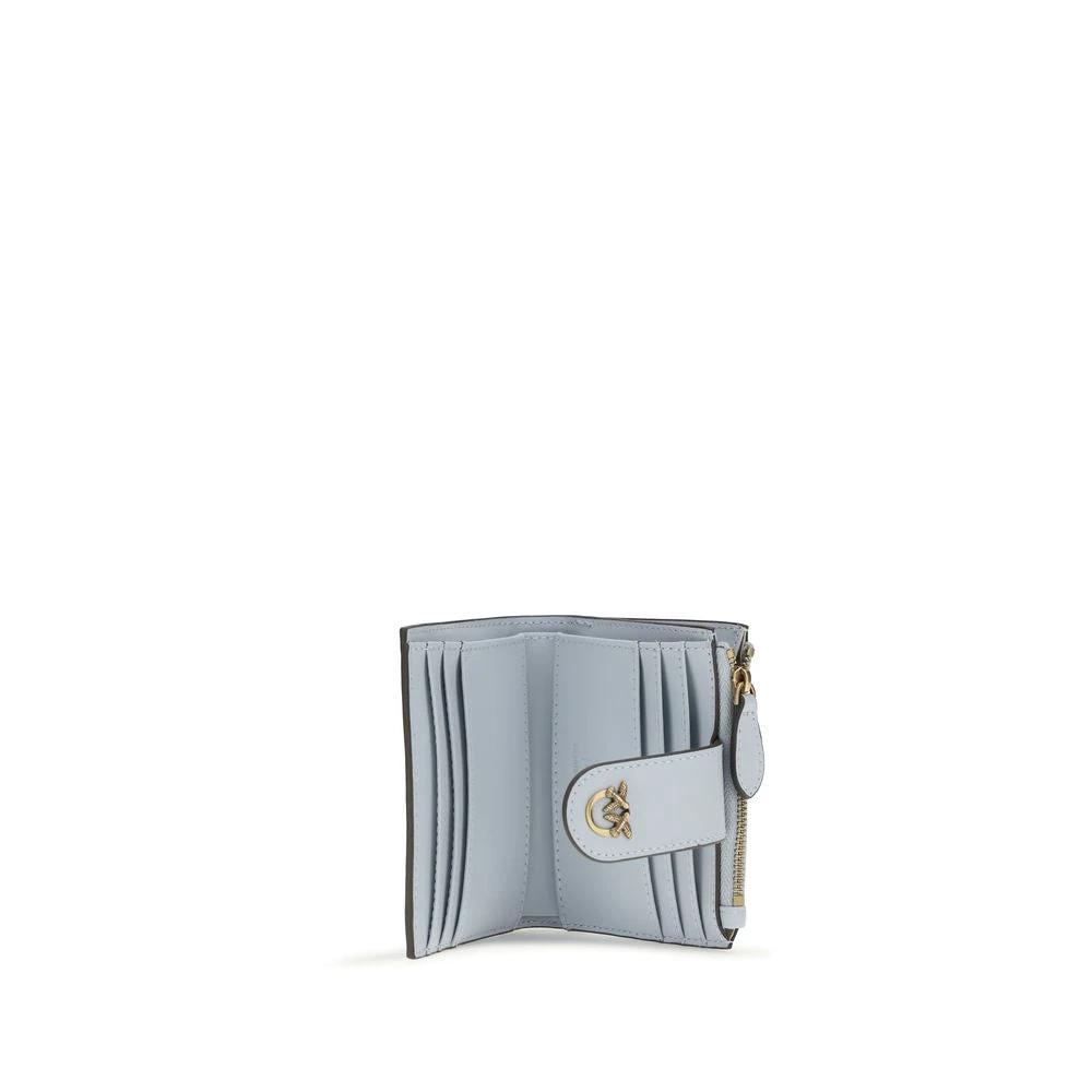 PINKO Blue Calf Leather Bos Taurus Wallet by PINKO