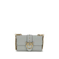 PINKO Gray Calf Leather Bos Taurus Shoulder Bag by PINKO
