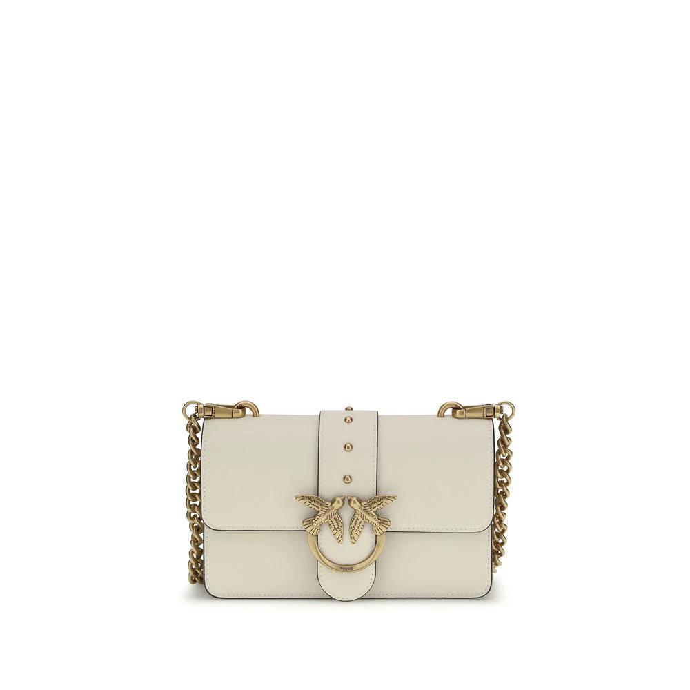 PINKO Beige Calf Leather Bos Taurus Shoulder Bag by PINKO
