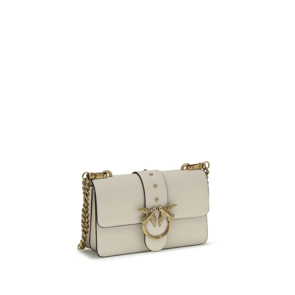 PINKO Beige Calf Leather Bos Taurus Shoulder Bag by PINKO