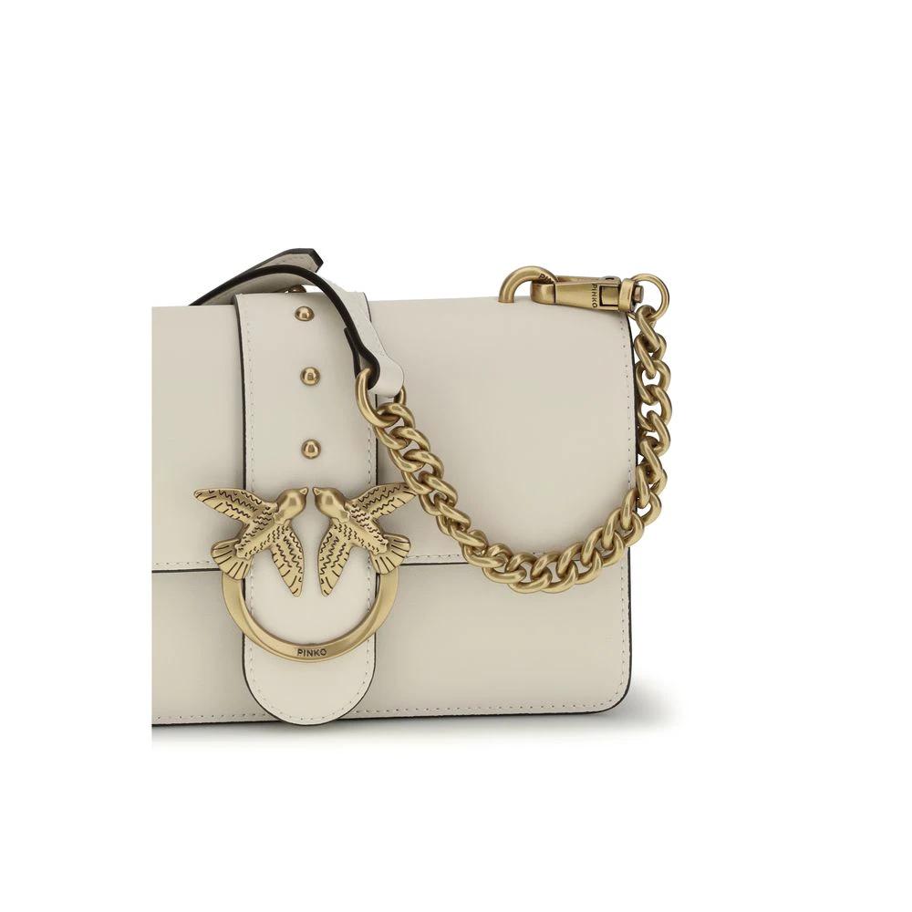PINKO Beige Calf Leather Bos Taurus Shoulder Bag by PINKO