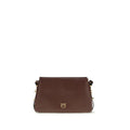 PINKO Brown Calf Leather Bos Taurus Shoulder Bag by PINKO