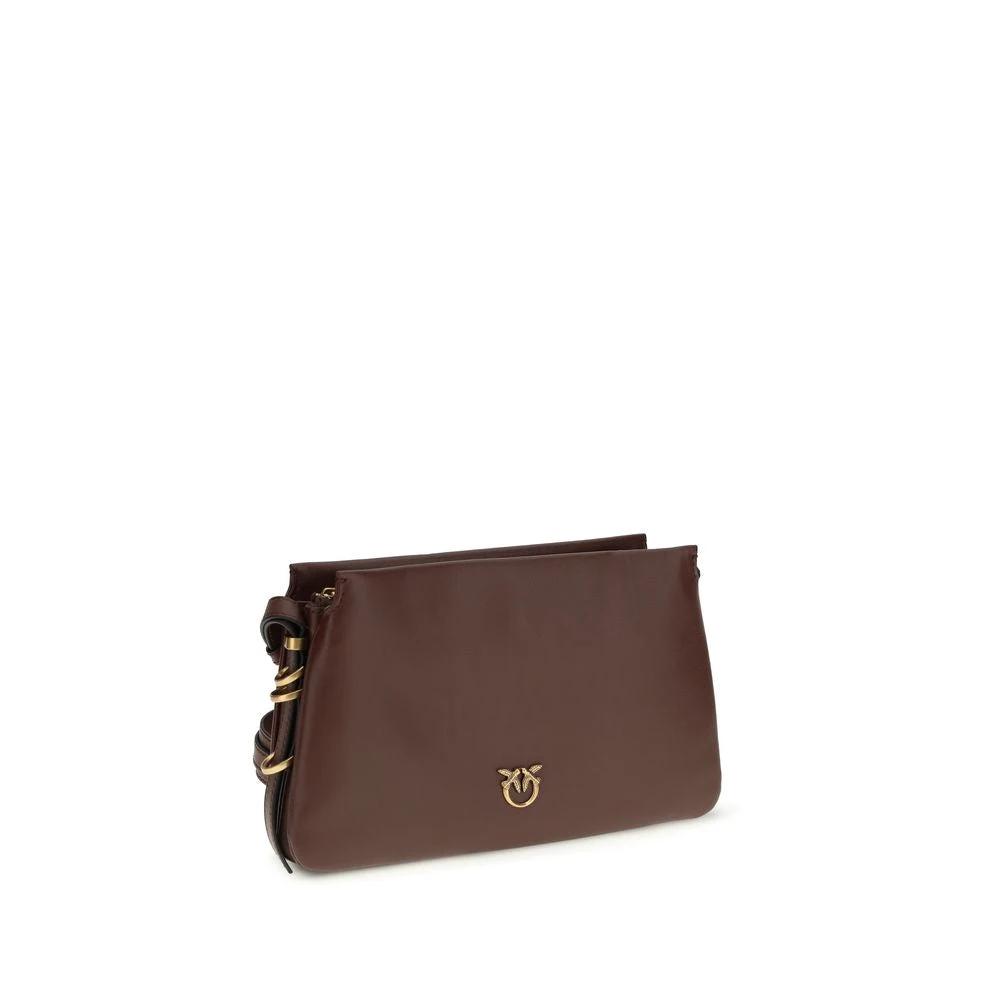 PINKO Brown Calf Leather Bos Taurus Shoulder Bag by PINKO