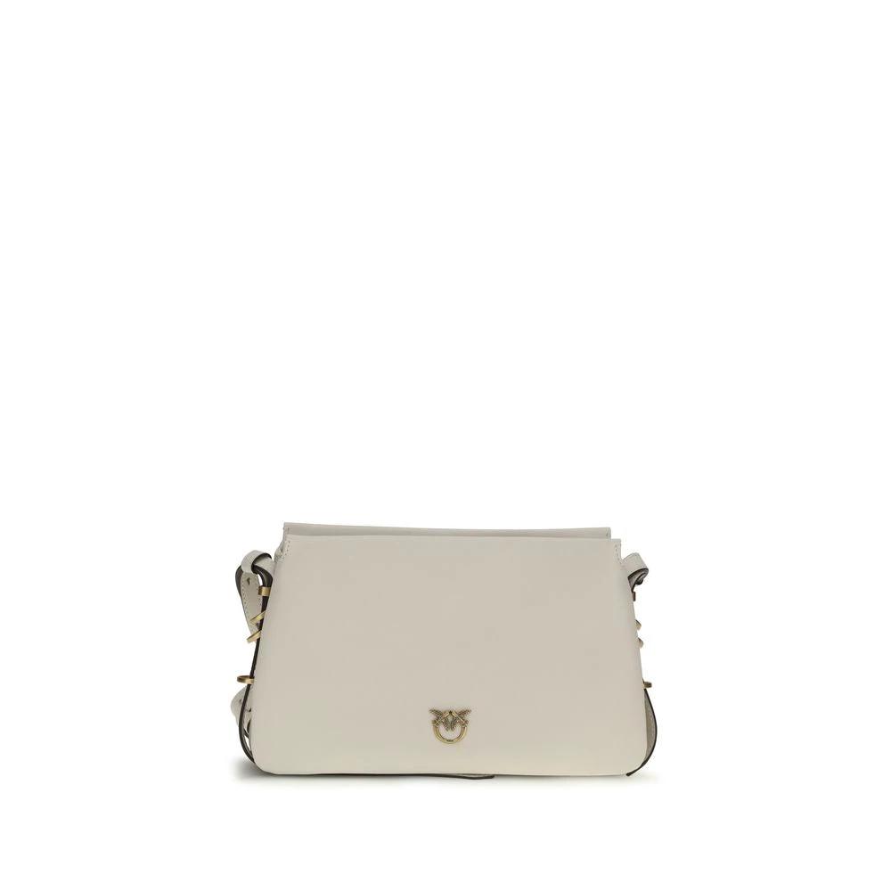 PINKO White Calf Leather Bos Taurus Shoulder Bag by PINKO