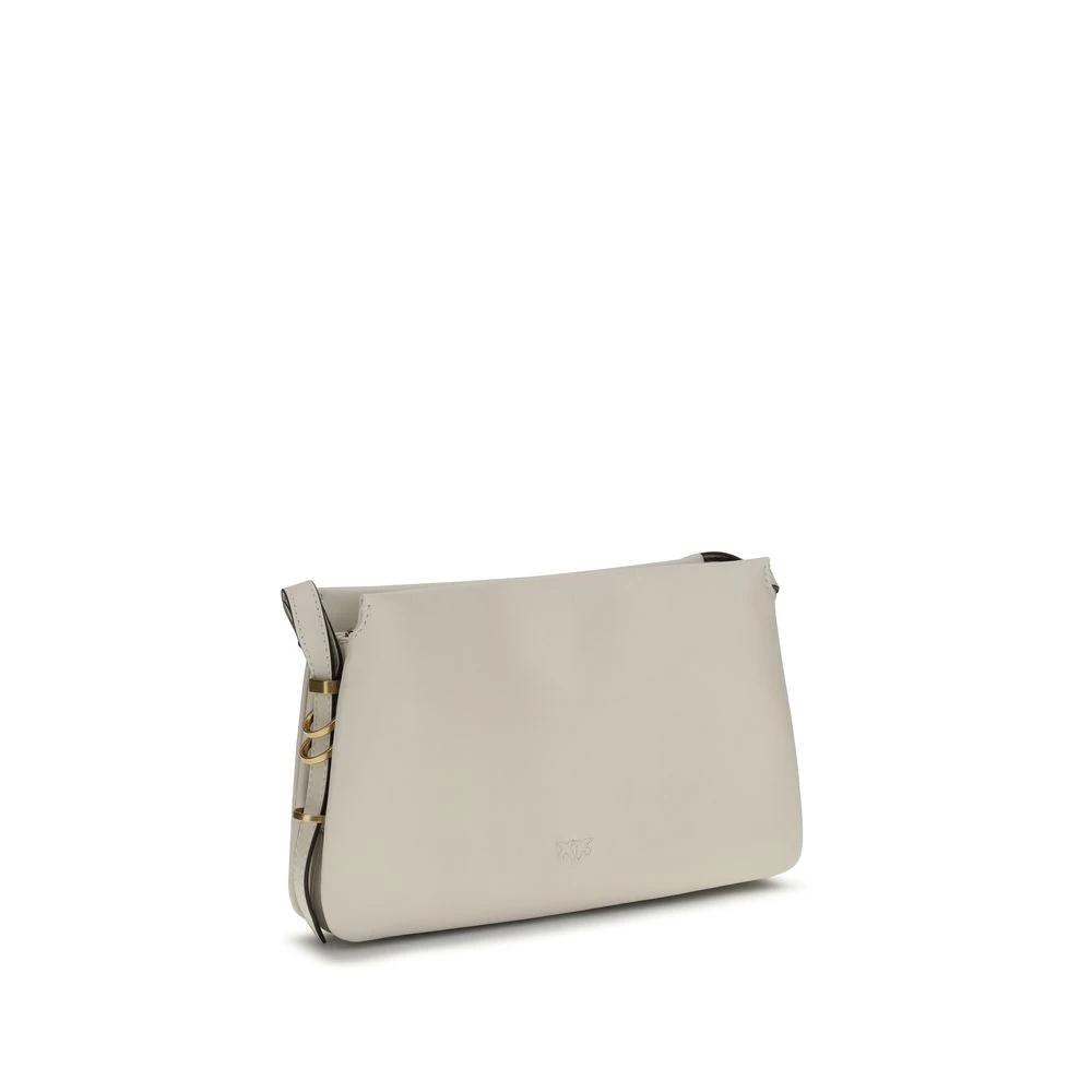 PINKO White Calf Leather Bos Taurus Shoulder Bag by PINKO
