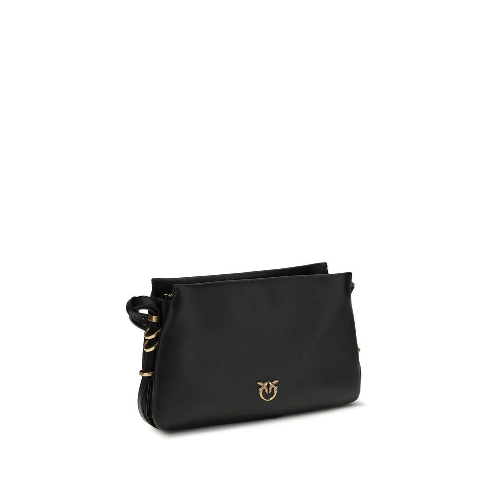 PINKO Black Calf Leather Bos Taurus Shoulder Bag by PINKO