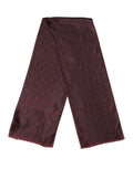 Dolce & Gabbana Burgundy Black Silk Paisley Foulard 135cm X 22cm Scarf by Dolce & Gabbana