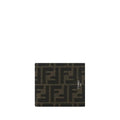 Portefeuille Fendi Bos Taurus en cuir de veau marron