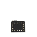 Valentino Garavani Black Calf Leather Bos Taurus Wallet by Valentino Garavani
