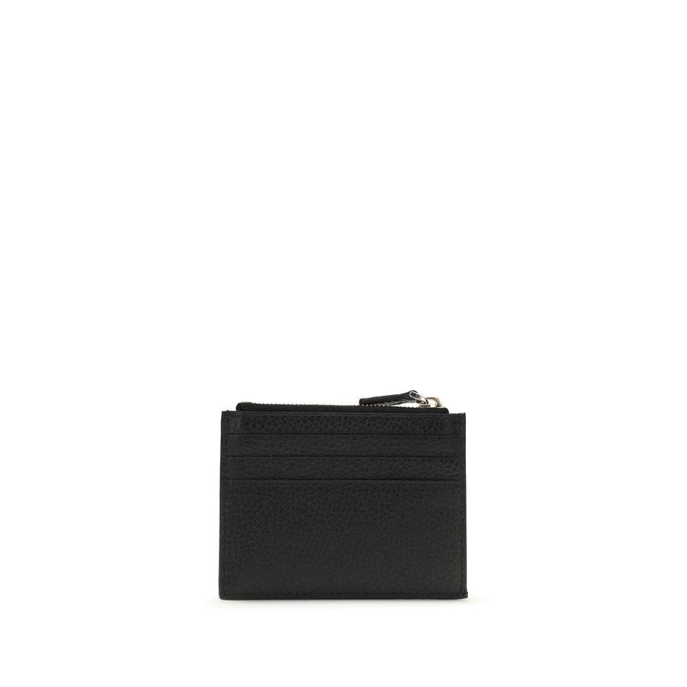 Valentino Garavani Black Calf Leather Bos Taurus Wallet by Valentino Garavani