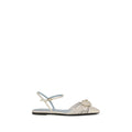 Sandales plates Valentino Garavani en cuir de chèvre beige