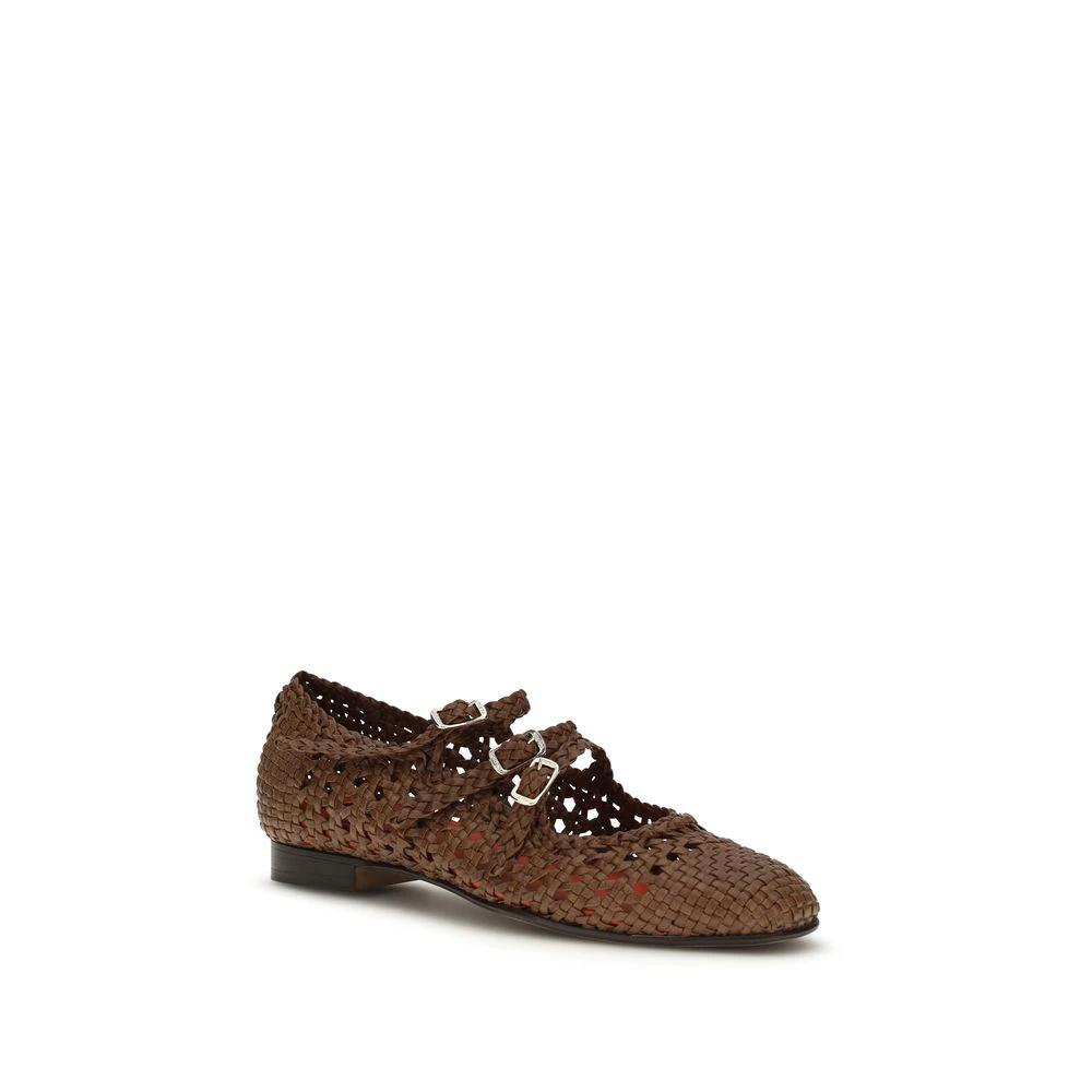 Ballerines Bos Taurus en cuir de veau marron Carel Paris
