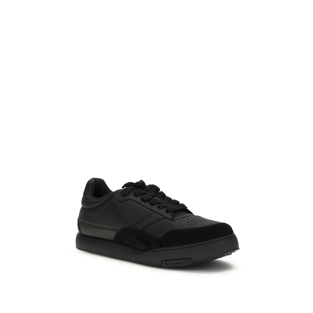Givenchy Black Calf Leather Bos Taurus Low Top Sneakers