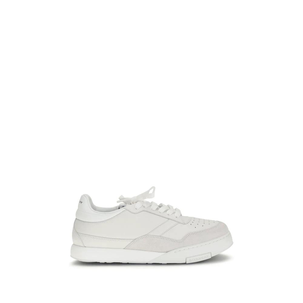 Givenchy White Calf Leather Bos Taurus Low Top Sneakers by Givenchy