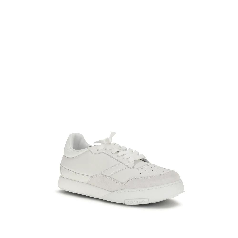 Givenchy White Calf Leather Bos Taurus Low Top Sneakers by Givenchy