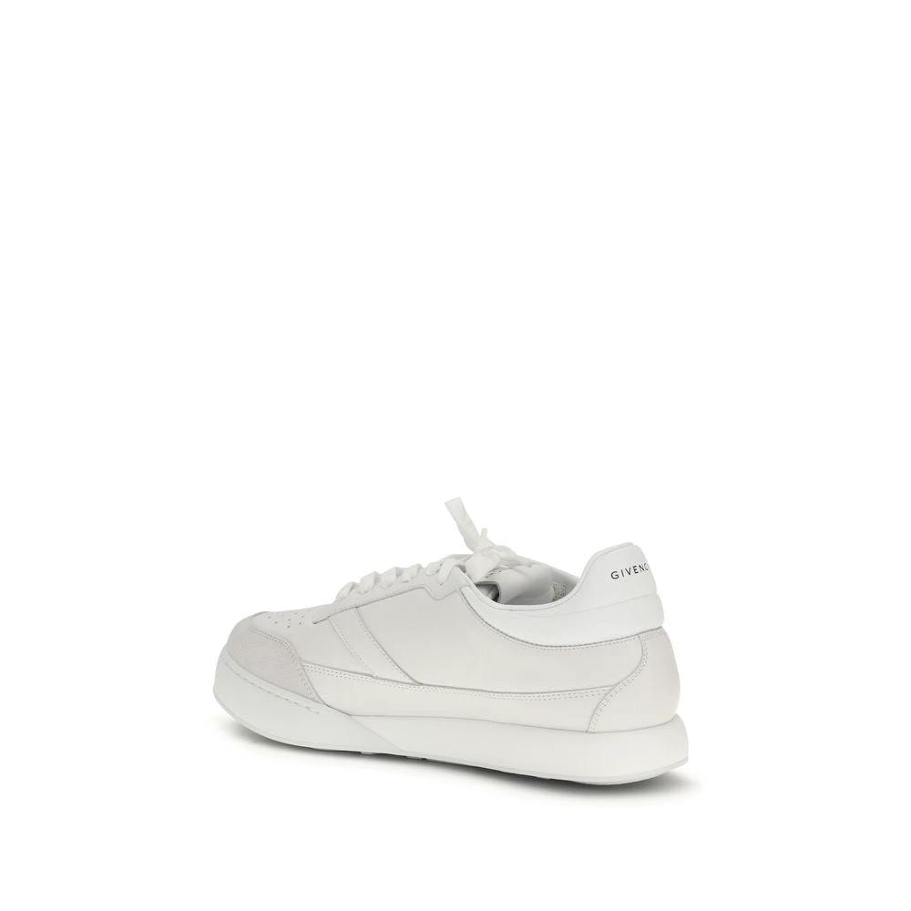 Givenchy White Calf Leather Bos Taurus Low Top Sneakers by Givenchy