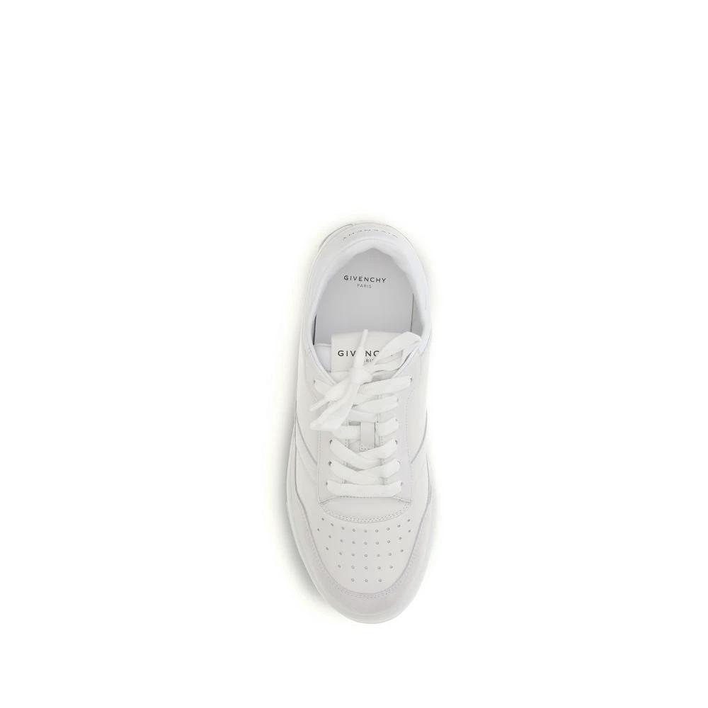 Givenchy White Calf Leather Bos Taurus Low Top Sneakers by Givenchy